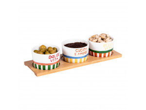 Service Apéritif 3 Pièces Dolce Vita 28 5 Cm - table passion -  - 