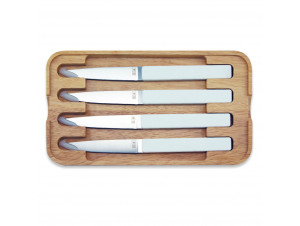 Coffret De 4 Couteaux À Steak Hector Glacier Lame Lisse - Tarrerias Bonjean -  - 