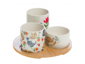 Plat Rond Et Ses 3 Bols Loris - Amadeus -  - 