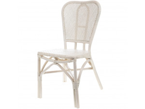 Chaise De Bistrot Blanche En Rotin - Amadeus -  - 