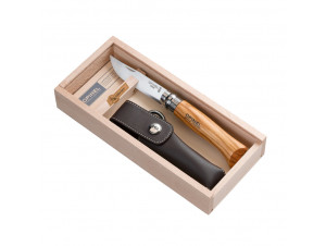 Plumier Couteau N°8 En Bois D'olivier Et Son Étui - opinel -  - 