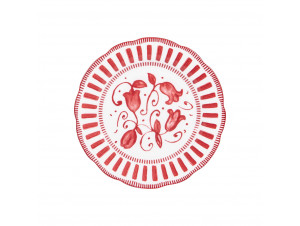 Assiette À Dessert Napoli Rouge 21 Cm lot De 6 - table passion -  - 