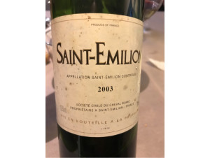 Saint-Emilion - Château Cheval Blanc - 2003 - Rouge