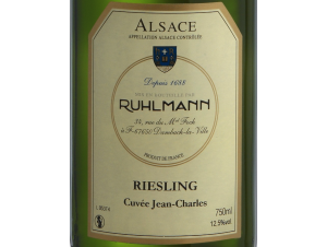 Riesling « Cuvée Jean-Charles » - Famille Ruhlmann Schutz - 2024 - Blanc